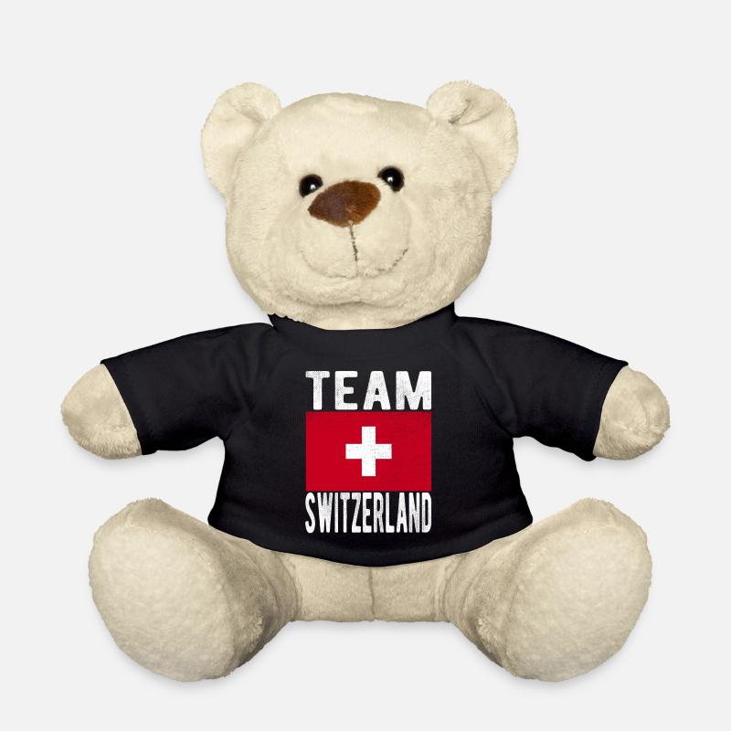 Schweiz Fahne - Teddy - Schwarz