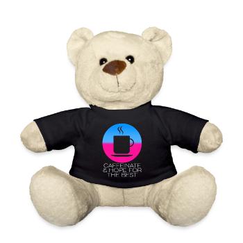Caffeinate & Hope For The Best Coffee Lover Vapor - Teddy - Schwarz - Vorne