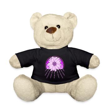 Awesome Blooming Flower Vapor Wave Designs - Teddy - Schwarz - Vorne
