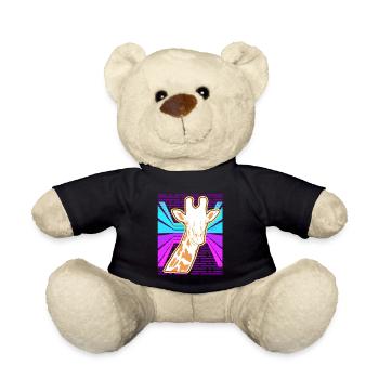 Awesome Giraffe Lover Vapor Wave Designs - Nounours - noir - Devant