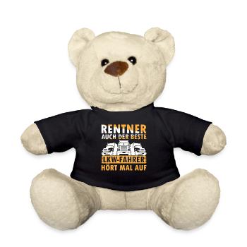 LKW Fahrer Rentner Kraftfahrer Fernfahrer Opa LKW- - Teddy - Schwarz - Vorne