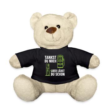 Electric Car Charging Station E-Car Filling Station - Elekt - Teddy Bear - black - Front