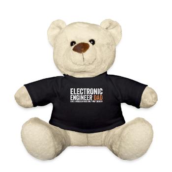 Papa - Technicien en électronique - Nounours - noir - Devant