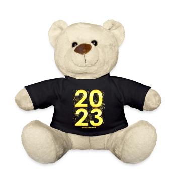 2023 New Year - New Year Countdown Party - Teddy Bear - black - Front