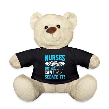 We can't fix nurses - Teddy Bear - black - Front