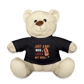 Hotdog Food Lover Hotdogs Essen Hotdog Verkäufer - Teddy - Schwarz - Vorne