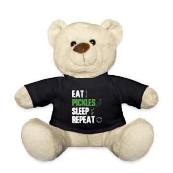 Eat Pickles Sleep Repeat - Teddy - Schwarz - Vorne