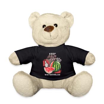 Pastèque drôle de dicton Eat-Watermelon - Nounours - noir - Devant