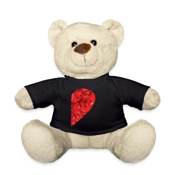 Partnerlook Herz als Geschenkidee - Teddy - Schwarz - Vorne