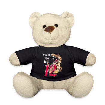 ANNIVERSAIRE Yaahh a maintenant 12 ans - Nounours - noir - Devant
