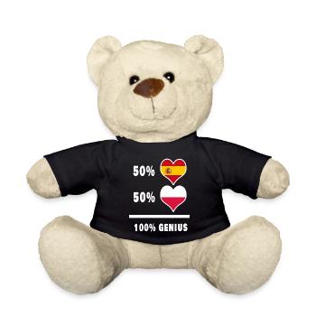Pologne et Espagne génie / cadeau - Nounours - noir - Devant