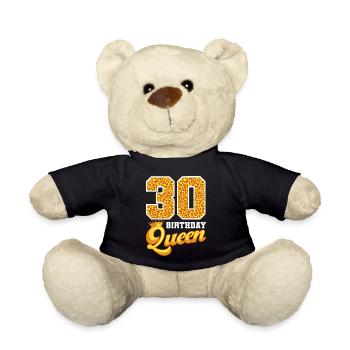 30e anniversaire de la reine léopard Célébration des 30 ans - Nounours - noir - Devant