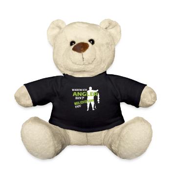 Angler Geschenkidee Hobby Angeln - Teddy - Schwarz - Vorne