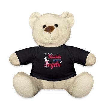 Angler Geschenkidee Hobby Angeln - Teddy - Schwarz - Vorne