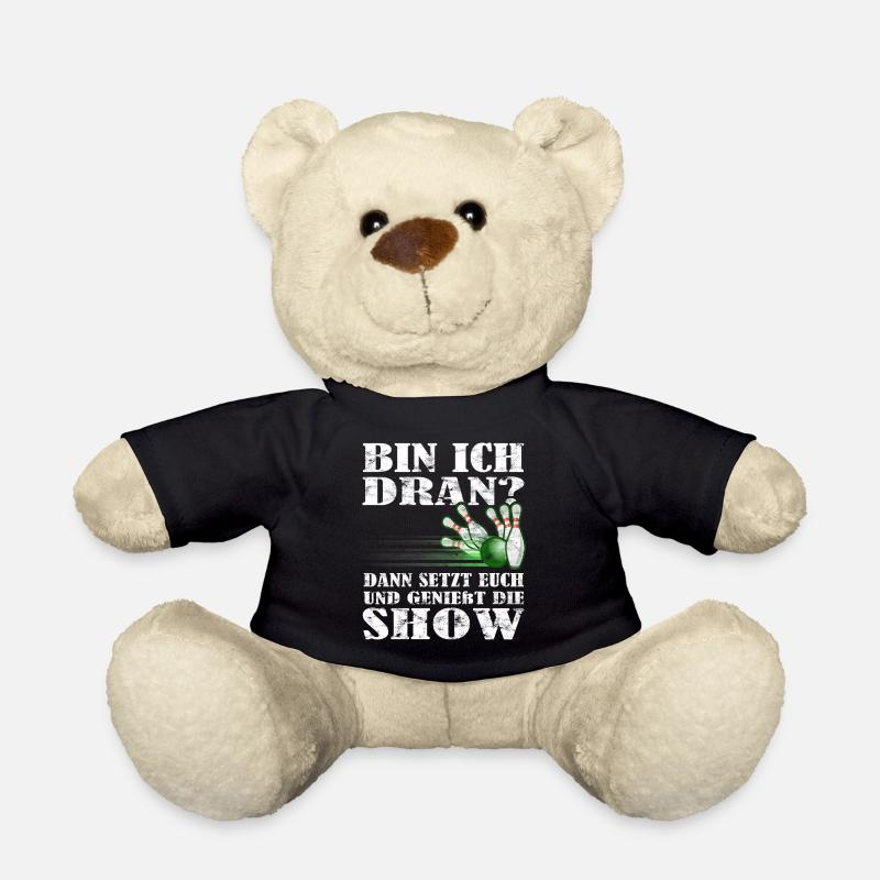 "Bin ich dran?" Kegelspieler Kegler - Teddy - Schwarz