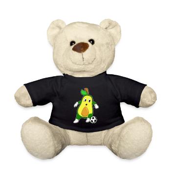 Avocado Fußballspieler Fußball - Teddy - Schwarz - Vorne