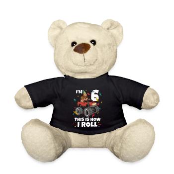 Bigfoot Party Supplies I'm 3 This Is How I Roll - Teddy - Schwarz - Vorne