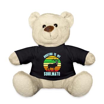Hunting Is My Soulmate Retro Hunter Designs - Teddy - Schwarz - Vorne