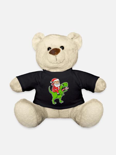Weihnachtsmann Dinosaurier - Teddy - Schwarz