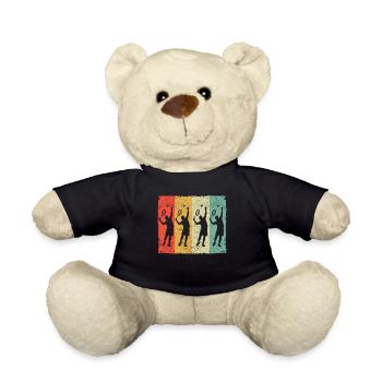 Joueur de tennis Silhouette Trainer Fan Retro Vintage - Nounours - noir - Devant