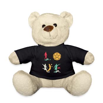 Soccer LOVE Soccer Player - Soccer Lover - Teddy - Schwarz - Vorne