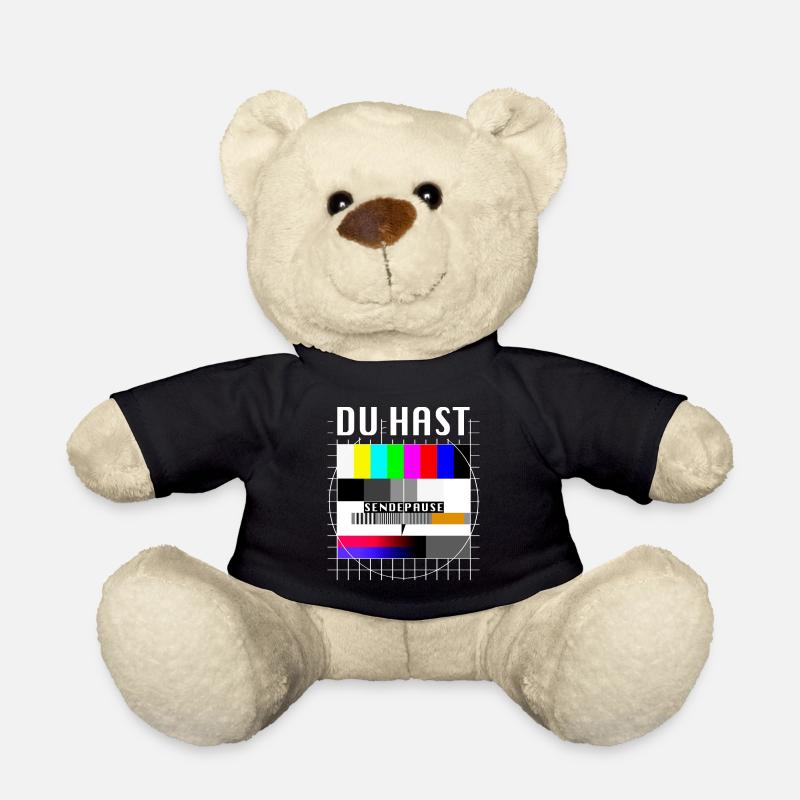 Du Hast Sendepause Testbild 90er Party 80er Jahre - Teddy - Schwarz