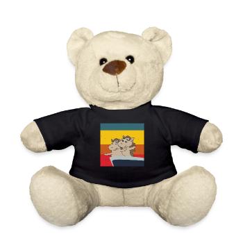 cute horse foal in Titanic pose cute horse - Teddy Bear - black - Front