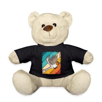 Rotkehlchen Vogelfreund Vogelfan Retro Natur Liebh - Teddy - Schwarz - Vorne