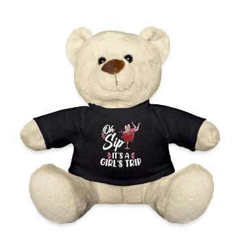 Oh Sip That's A Girl's Trip Weintrinkerin Wein - Teddy - Schwarz - Vorne
