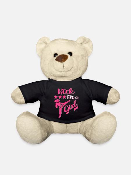 Karaté Taekwondo Filles Femmes Karaté Kick - Nounours - noir