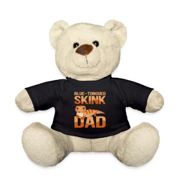 Bluetongued Skink Dad Blue Tongued Skink Gift - Teddy Bear - black - Front