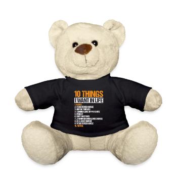 10 Things Nurse Life Skills Nursing - Teddy Bear - black - Front