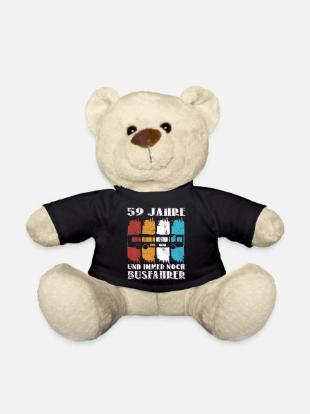 Busfahrer 59 Jahre Busfahren 59 Geburtstag Spruch - Teddy - Schwarz