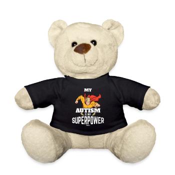 Ingenious strong autism hero - Teddy Bear - black - Front