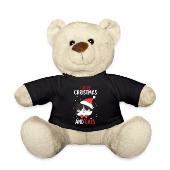 J’aime Noël et Chats Chat Noël - Nounours - noir - Devant