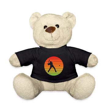 Baseball Geschenk Baseballliebhaber Baseballspiel - Teddy - Schwarz - Vorne