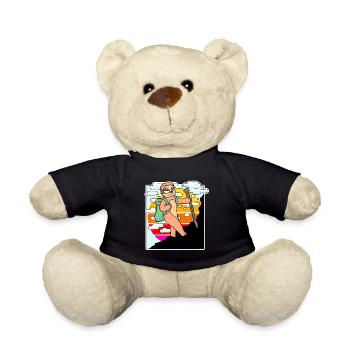 Sloth Mountain Mountains Mountain Peaks - Teddy Bear - black - Front
