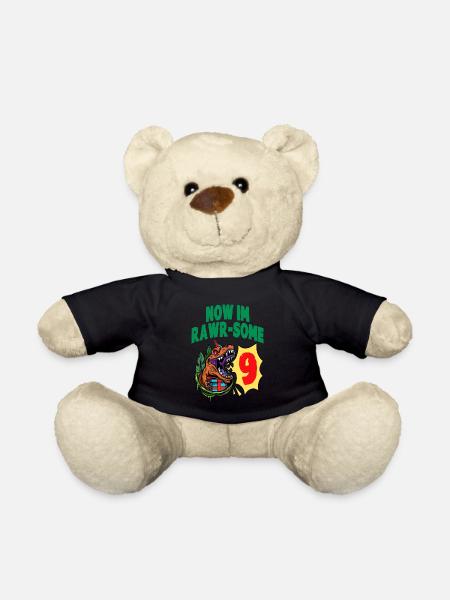 Jetzt bin ich Rawr-Some 9 TRex Dinosaurier Geburtstag - Teddy - Schwarz