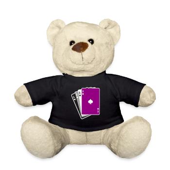 Asexuell Karten Flagge - Teddy - Schwarz - Vorne
