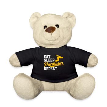 Parkour Gift Freerunning Parkour Runner - Teddy Bear - black - Front