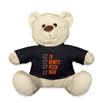 Tv Remote Pizza Beer 4 - Teddy - Schwarz - Vorne