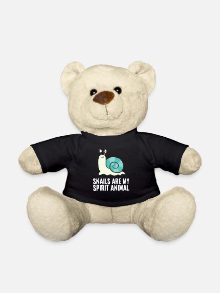 Schnecken sind mein Seelentier Kawaii Schnecke - Teddy - Schwarz