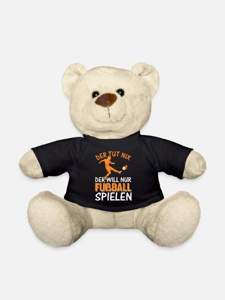 Fußball Spieler - Der Tut Nix Der Will Nur Fußball - Teddy - Schwarz