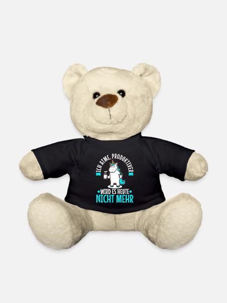 Ich atme produktiver wird es heute nicht - Teddy - Schwarz