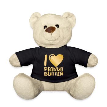 Peanut Butter Lover Gift - Teddy Bear - black - Front