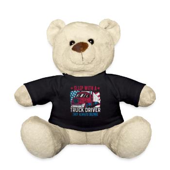 Sleep With A Truck Driver They Always Deliver - Teddy Bear - black - Front