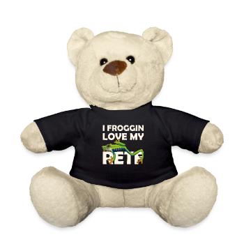 I love Froggin my red-eyed tree frog - Teddy Bear - black - Front