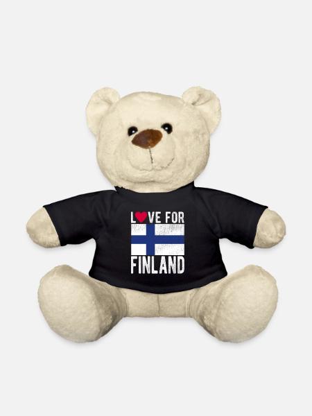 Finnland Souvenir - Teddy - Schwarz