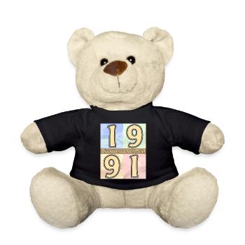 GEBURTSTAG JAHRESZAHL 1991 - Teddy - Schwarz - Vorne