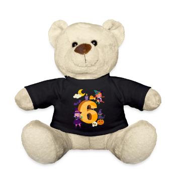 6. Geburtstag Hexe Besen 6 Jahre Alt Kind - Teddy - Schwarz - Vorne